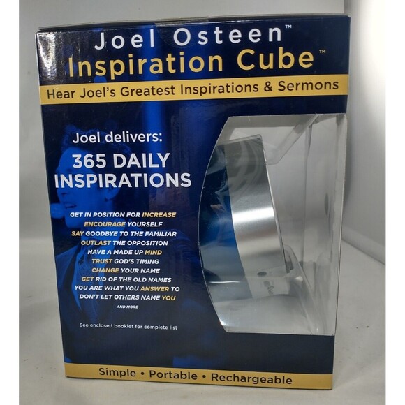 Joel Osteen Inspiration Audio Cube With Sermons and Affirmations New In Box - Picture 3 of 15